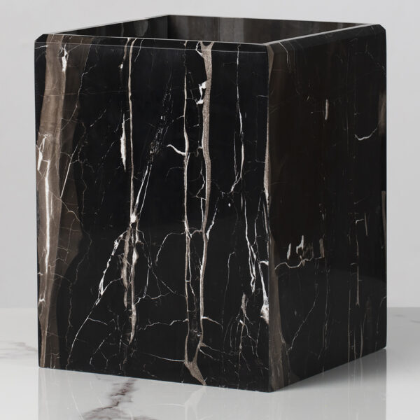Silver Dragon Marble Luxe Trash Can/Wastebasket - Image 8
