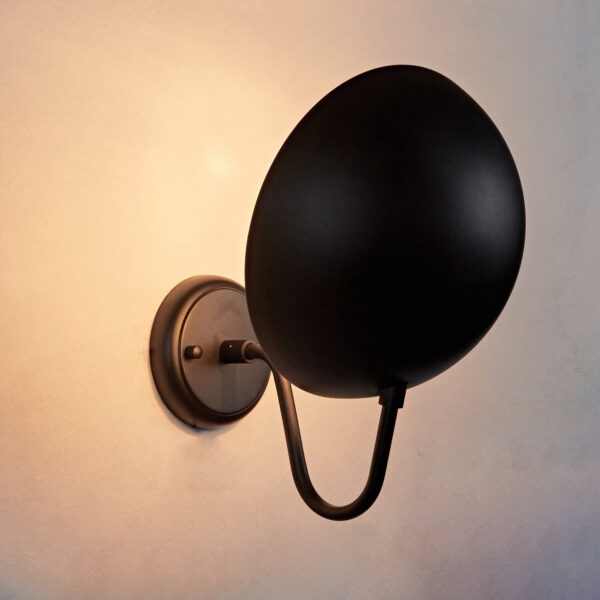 Brass Handcrafted Round Shade Sconce