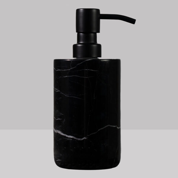 Handcrafted Black Marquina Marble Bath Accessories - Image 2