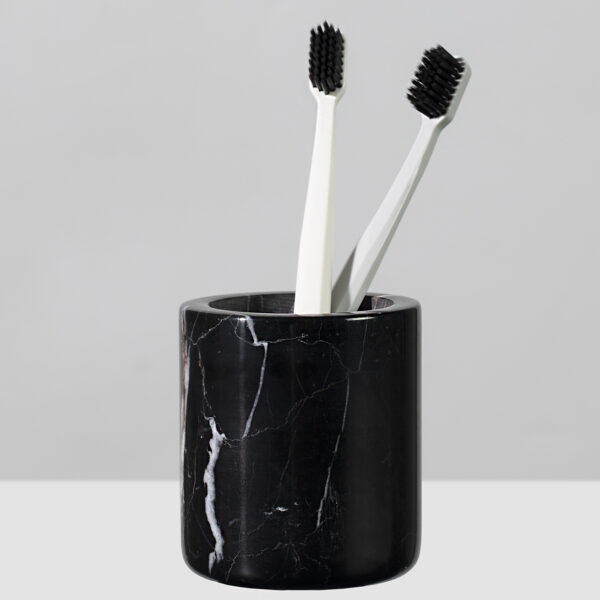 Handcrafted Black Marquina Marble Bath Accessories - Image 38