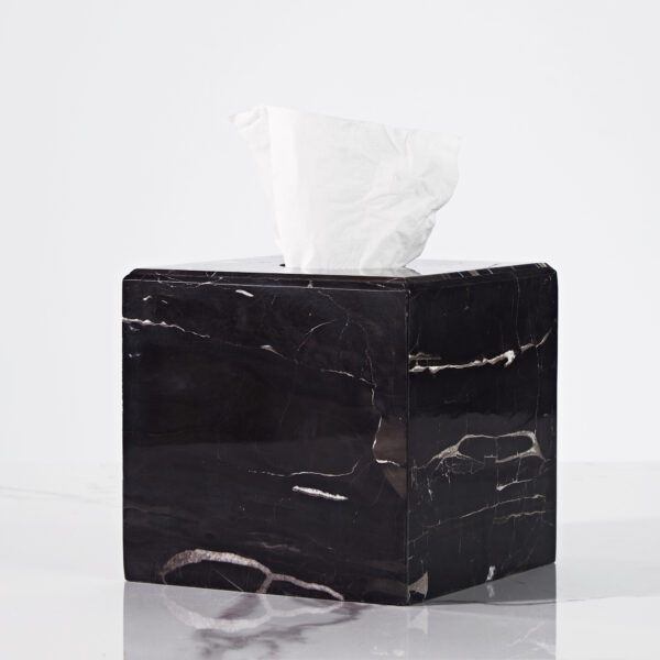 Silver Dragon Marble Luxe Tissue Box