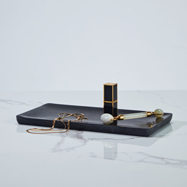 Handcrafted Black Marquina Marble Bath Accessories - Image 15