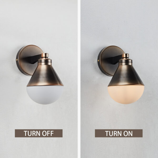 Industrial Conical Milk Glass Sconce - Image 22