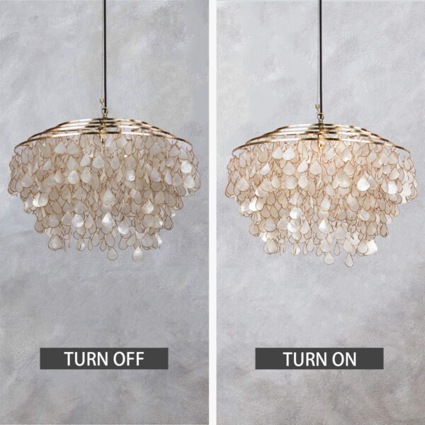 Handcrafted Capiz Shell Chandelier - Image 5