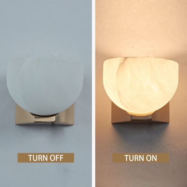 Engraved Elegance Alabaster Sconce - Image 24