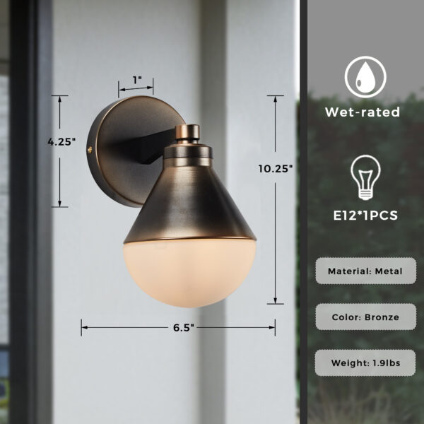 Industrial Conical Milk Glass Sconce - Image 20