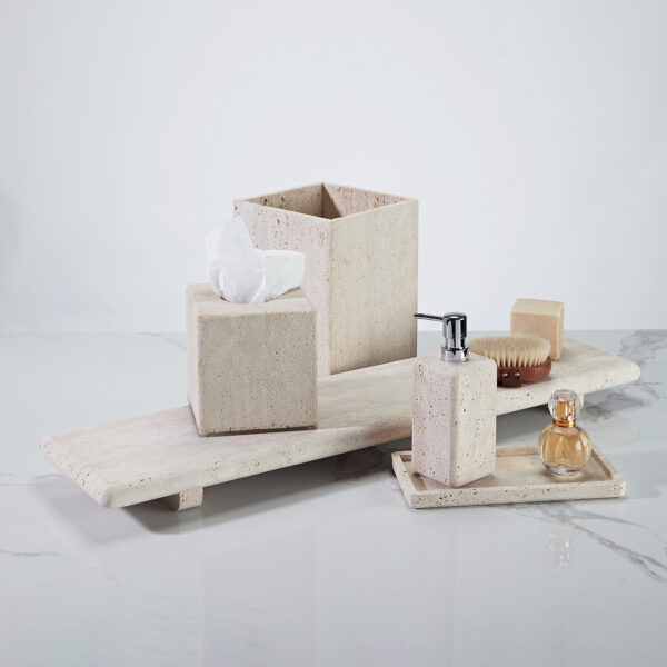 Nature's Touch Travertine Bath Accessories - Image 26
