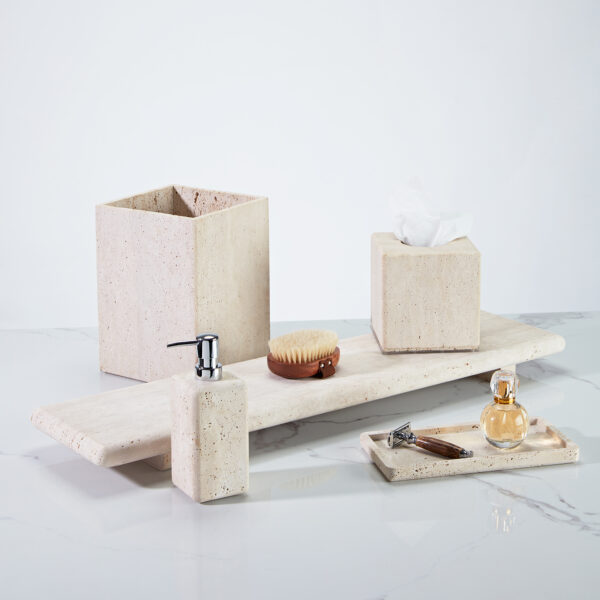 Nature's Touch Travertine Bath Accessories - Image 28