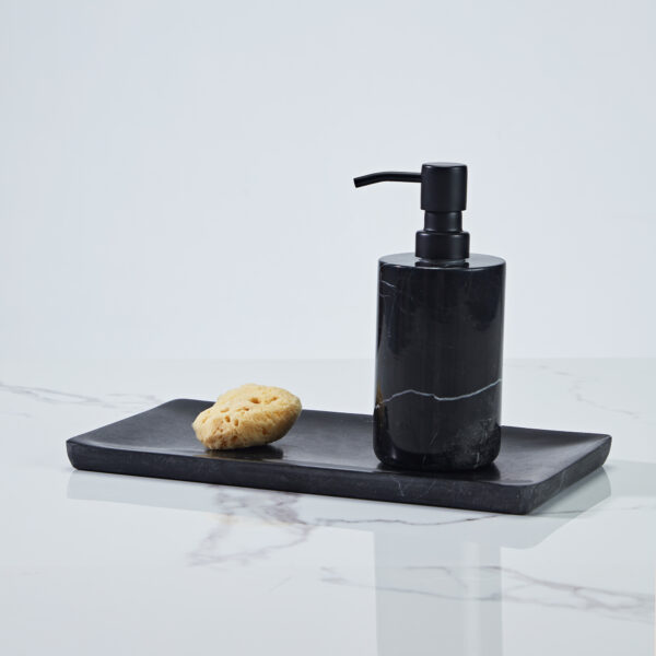 Handcrafted Black Marquina Marble Bath Accessories - Image 12