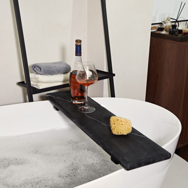 Handcrafted Black Marquina Marble Bath Accessories - Image 43