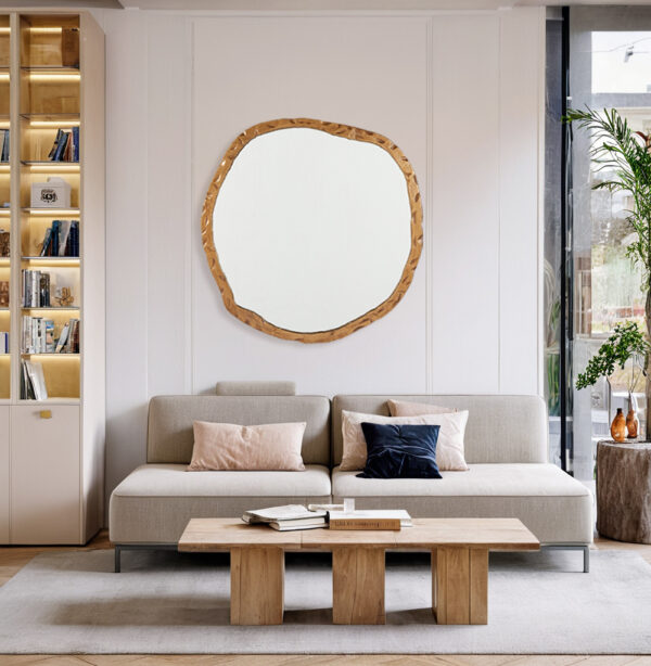 Metal Frame Round Wall Mirror - Image 5