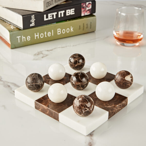 Dual Marble Classic Tic-Tac-Toe Board - Image 2