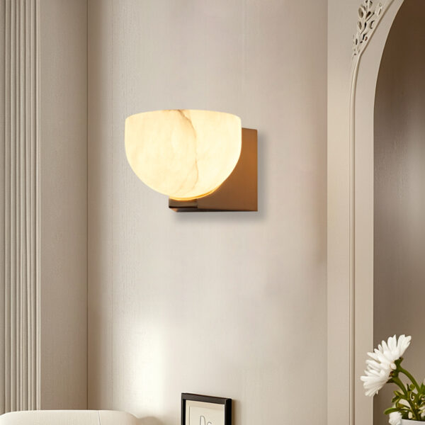 Engraved Elegance Alabaster Sconce - Image 27