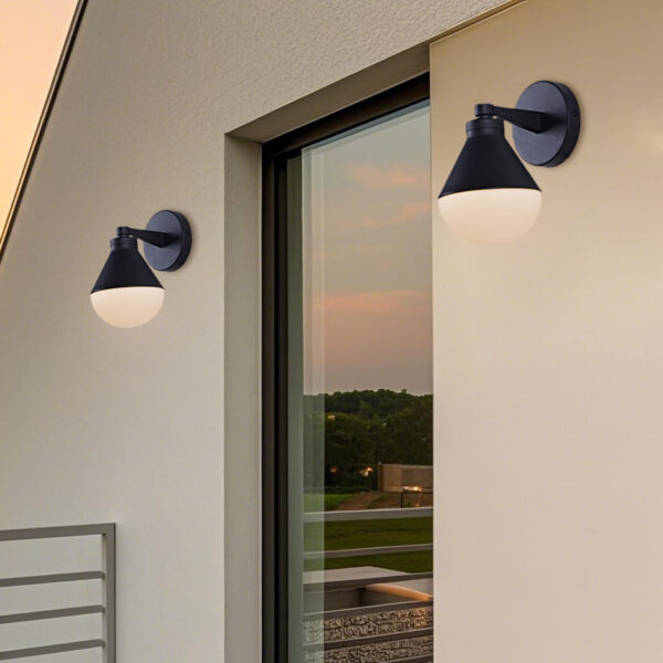 Industrial Conical Milk Glass Sconce - Image 15