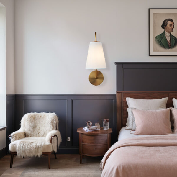 Elegant Design Minimalist Sconce with Linen Shade - Image 16