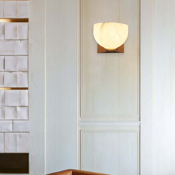 Engraved Elegance Alabaster Sconce - Image 32