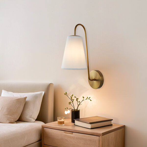 Elegant Design Minimalist Sconce with Linen Shade - Image 17