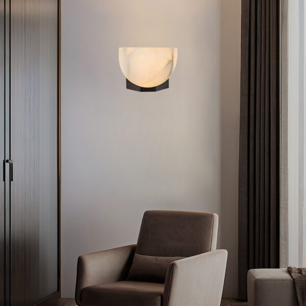 Engraved Elegance Alabaster Sconce - Image 11