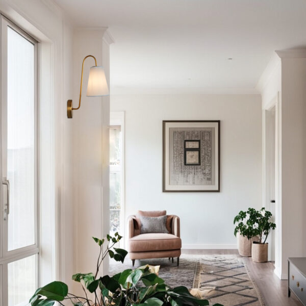 Elegant Design Minimalist Sconce with Linen Shade - Image 19