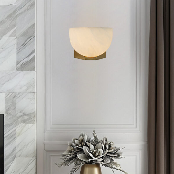 Engraved Elegance Alabaster Sconce - Image 31