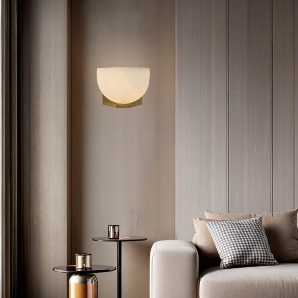 Engraved Elegance Alabaster Sconce - Image 28