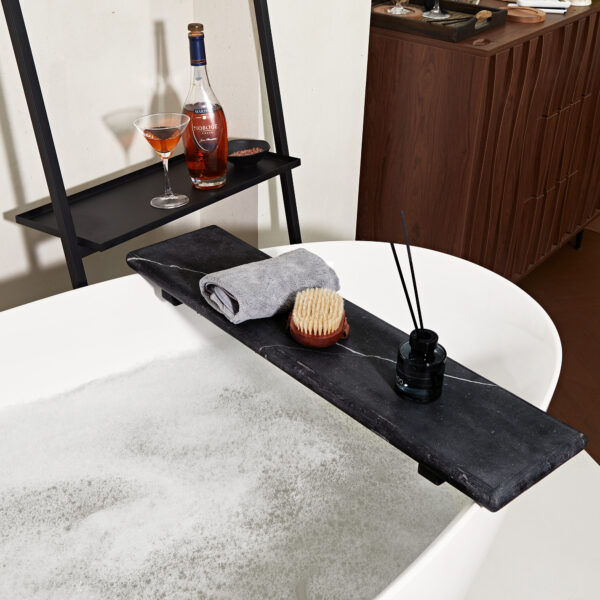 Handcrafted Black Marquina Marble Bath Accessories - Image 44