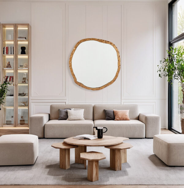 Metal Frame Round Wall Mirror - Image 6