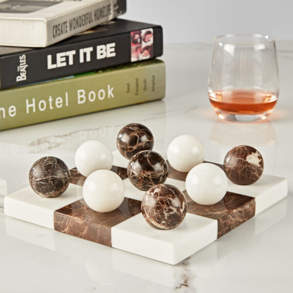 Dual Marble Classic Tic-Tac-Toe Board - Image 3