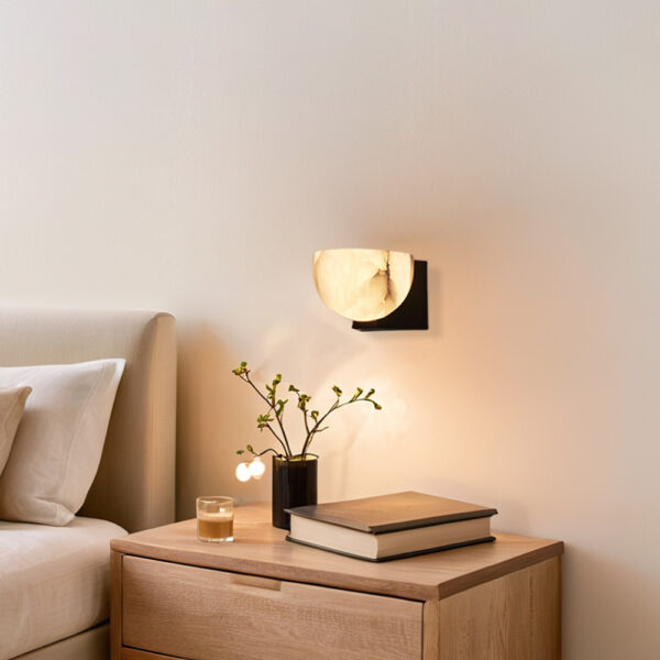 Engraved Elegance Alabaster Sconce - Image 9