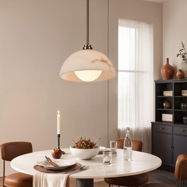 Elegant Alabaster Refinement Pendant - Image 8