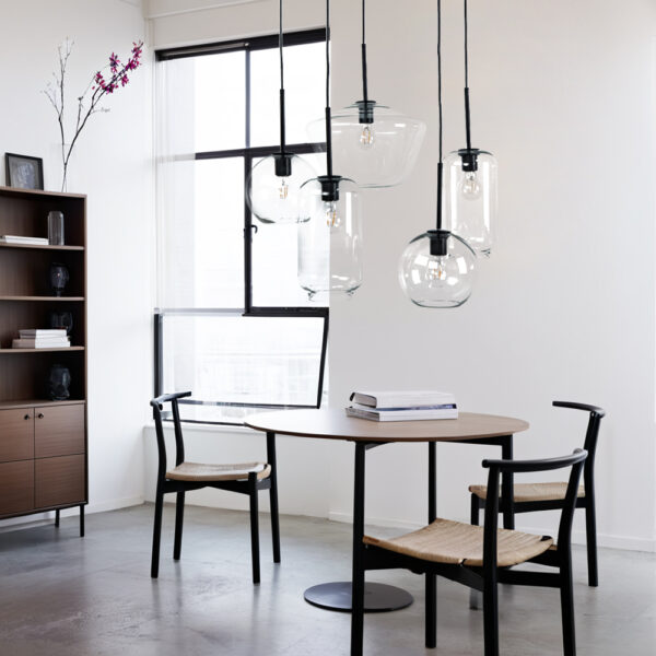 Adjustable Glass Shade Chandelier - Image 9