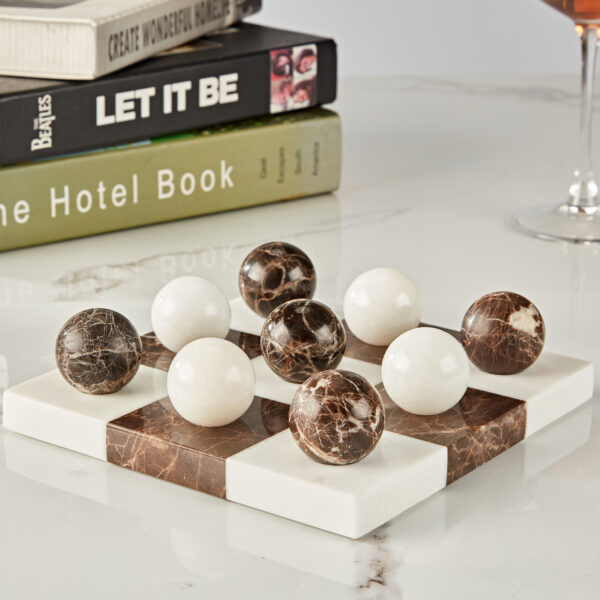 Dual Marble Classic Tic-Tac-Toe Board - Image 5