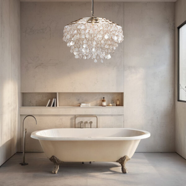 Handcrafted Capiz Shell Chandelier - Image 8