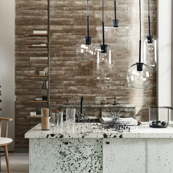 Adjustable Glass Shade Chandelier - Image 10