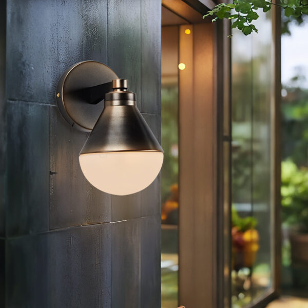 Industrial Conical Milk Glass Sconce - Image 27