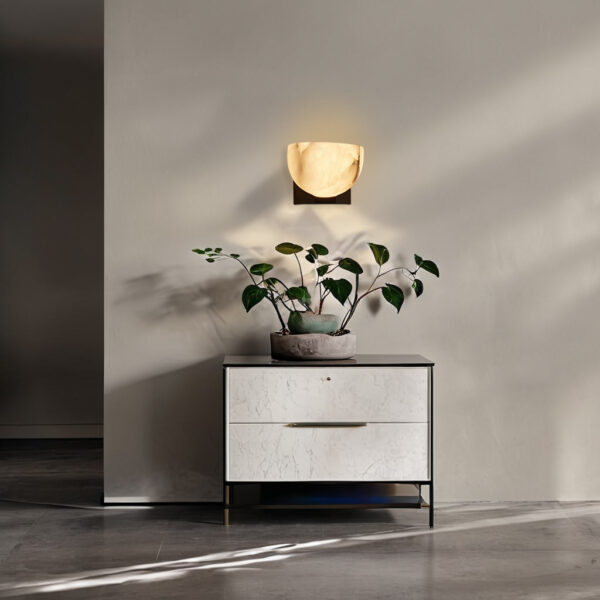 Engraved Elegance Alabaster Sconce - Image 10