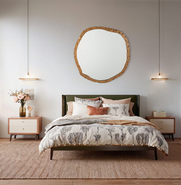 Metal Frame Round Wall Mirror - Image 10