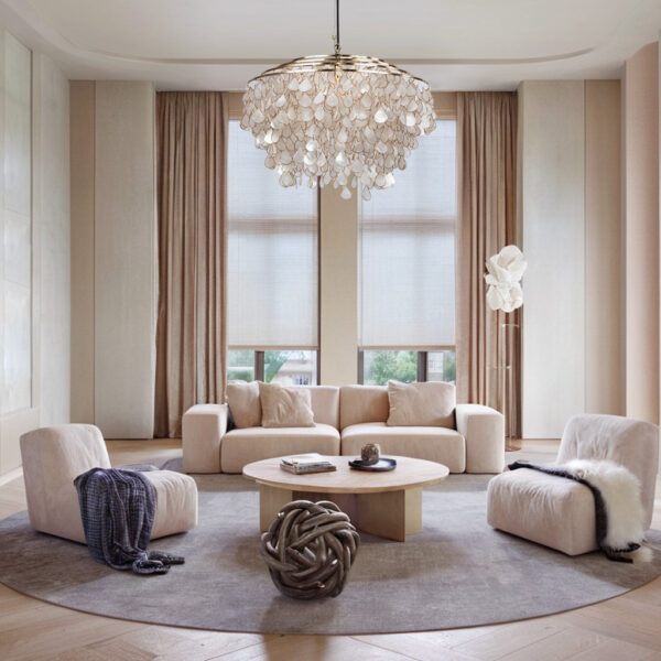 Handcrafted Capiz Shell Chandelier - Image 11