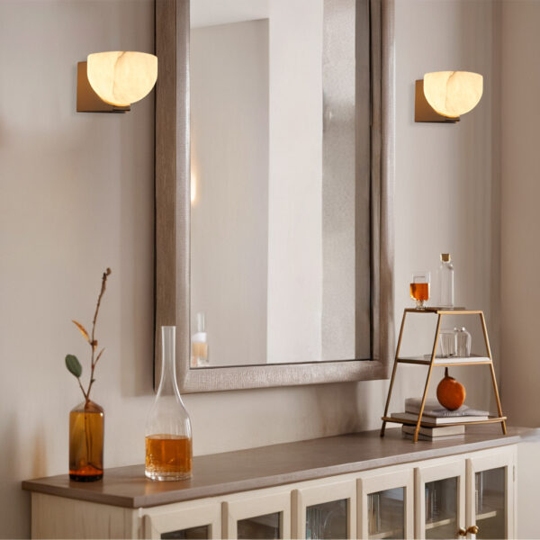 Engraved Elegance Alabaster Sconce - Image 41