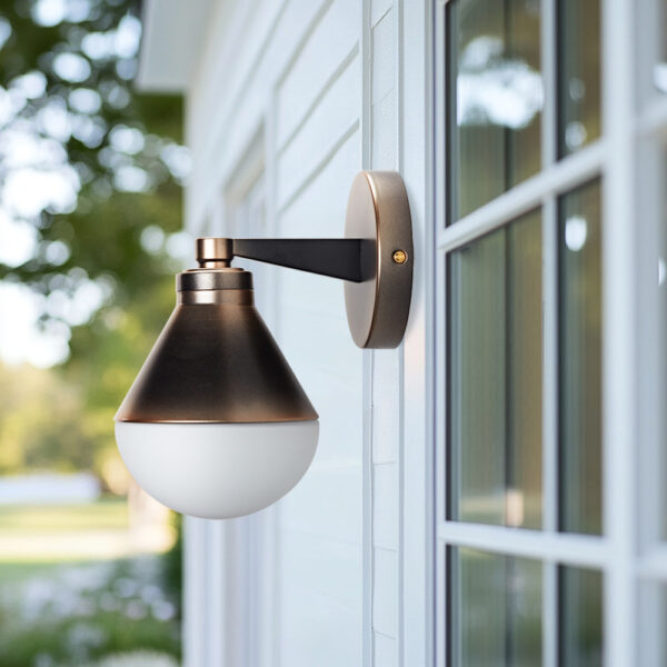 Industrial Conical Milk Glass Sconce - Image 23