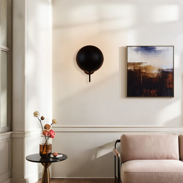 Brass Handcrafted Round Shade Sconce - Image 13