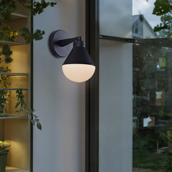 Industrial Conical Milk Glass Sconce - Image 14