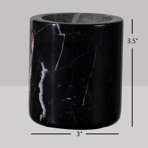 Handcrafted Black Marquina Marble Bath Accessories - Image 34