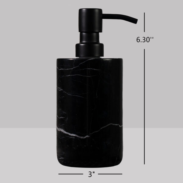 Handcrafted Black Marquina Marble Bath Accessories - Image 3