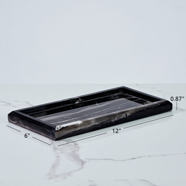 Silver Dragon Marble Luxe Vanity Tray - Image 2