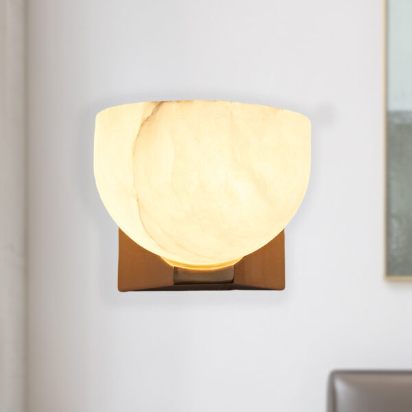 Engraved Elegance Alabaster Sconce - Image 25