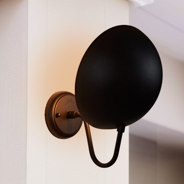 Brass Handcrafted Round Shade Sconce - Image 3