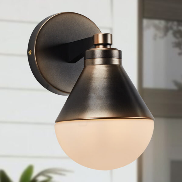 Industrial Conical Milk Glass Sconce - Image 19
