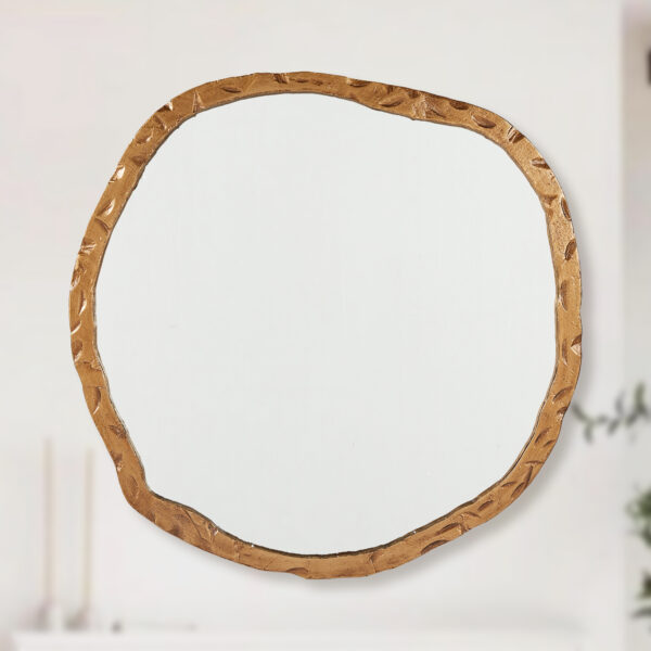 Metal Frame Round Wall Mirror - Image 3