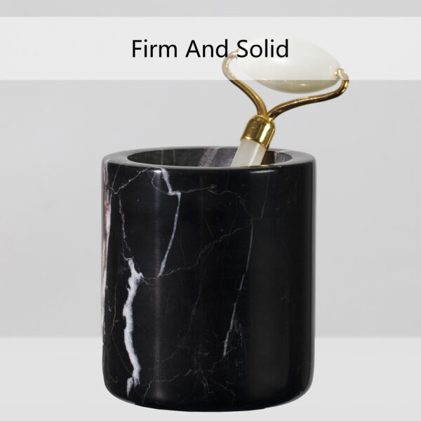 Handcrafted Black Marquina Marble Bath Accessories - Image 35